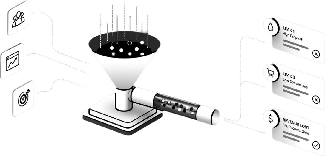 Conversion funnel illustration
