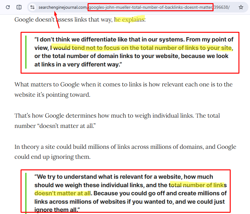 More Backlinks Always Mean Better Rankings